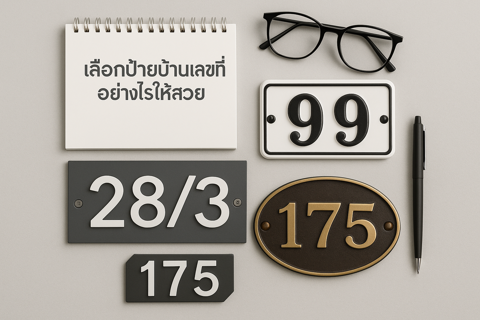 เลือกป้ายบ้านเลขที่อย่างไรให้สวยและโดดเด่น